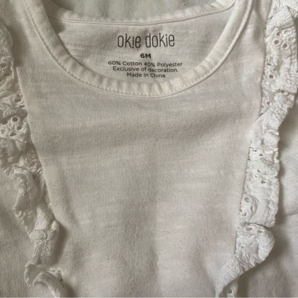 6 Month Carters Flamingo Leggings with White Ruffled Shirt Outfit Bundle - Picture 4 of 8